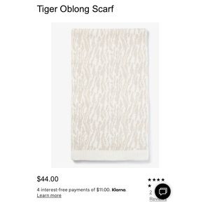 *NWT Tiger Print Scarf